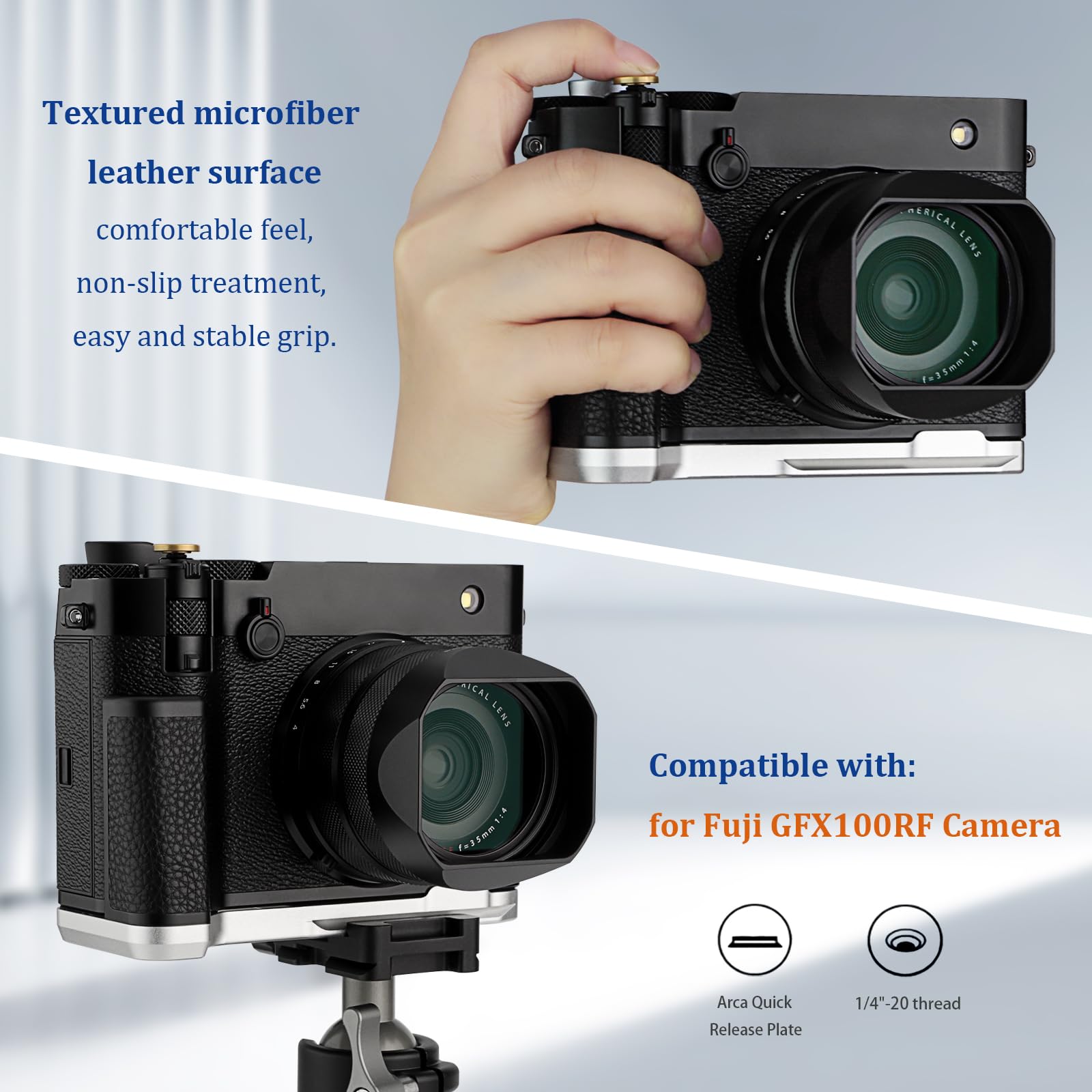 Amazon | Haoge ハンドル ハンドグリップ 富士フイルム GFX100RF